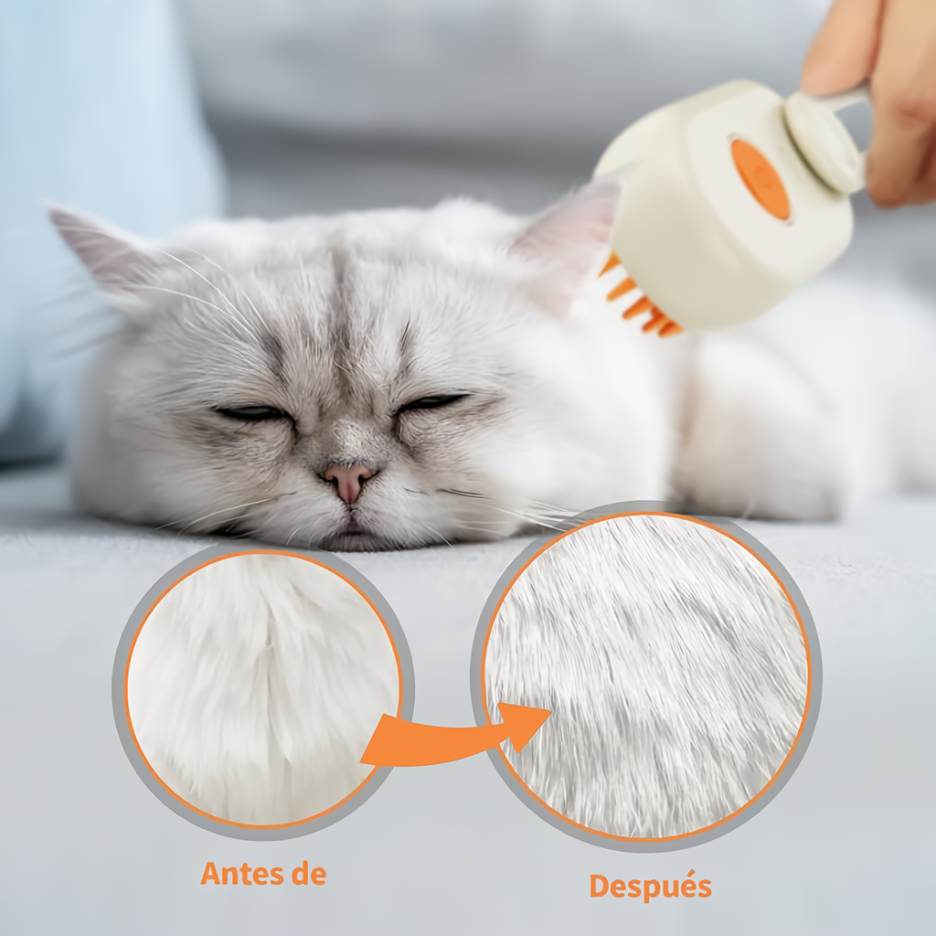 Cepillo a Vapor Mascotas (3 en 1 ) para Limpieza